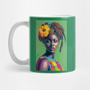 Black beautiful woman portrait 6 Mug